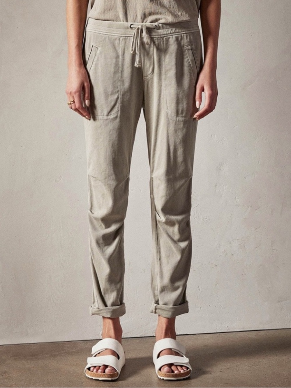 James Perse Soft Drape Utility Pant in Driftwood Size 2